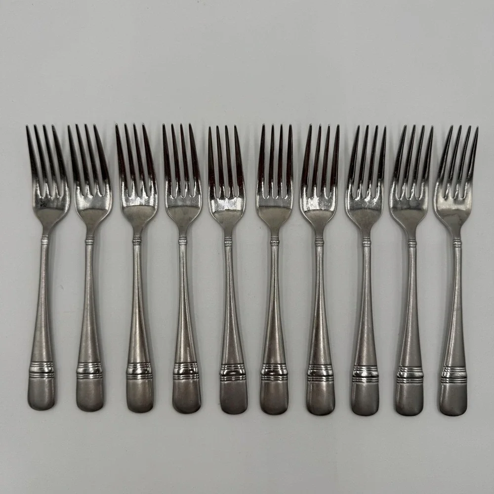 Heirloom‎ by Oneida Salad Fork Set of 10 Pieces Stainless Flatware 18/10